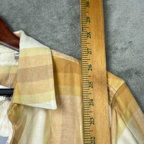 Weatherproof Vintage Womens L Flannel Plaid Button-Up Shirt a1620 - Picture 6 of 11